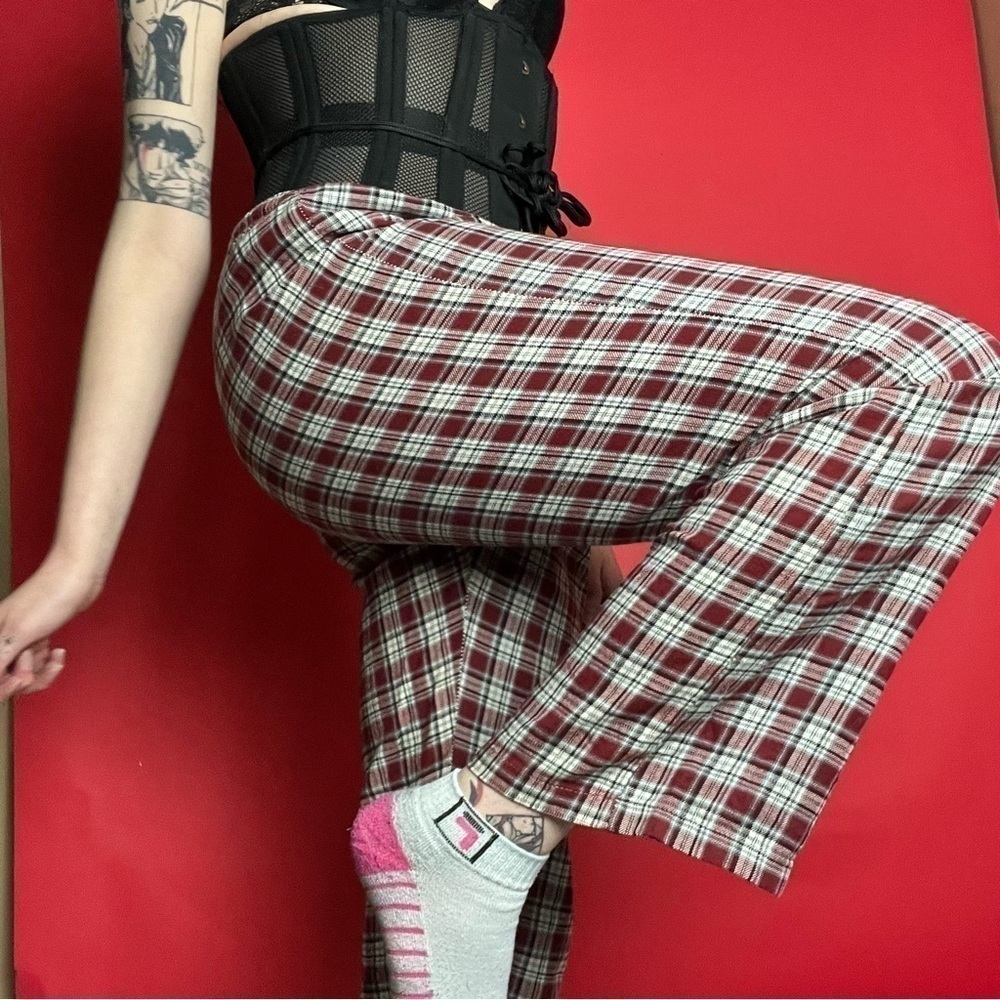 Checked PJ pants 🤍❤️